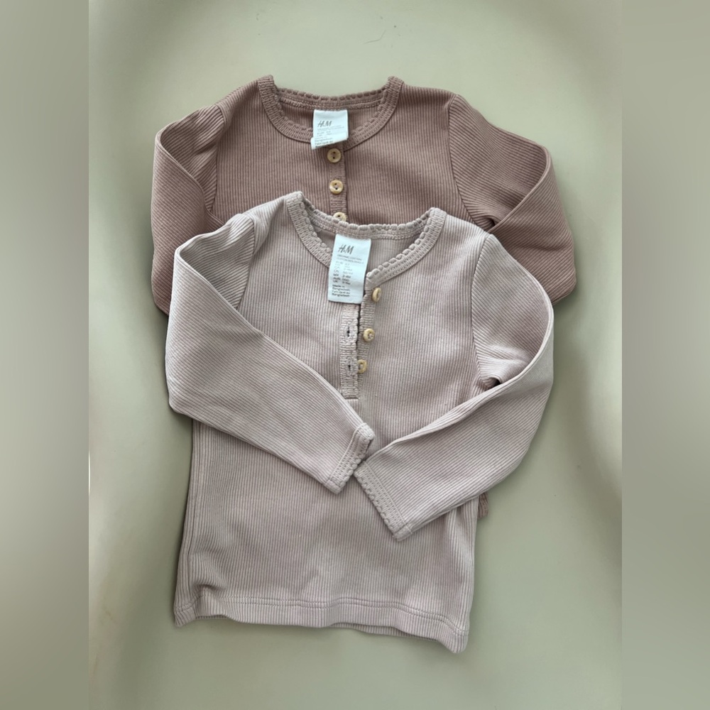 Set of 2- Long Sleeve Tops- 3 Month